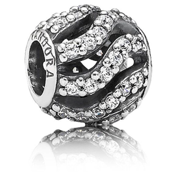 Authentic Pandora Retired Winter Wisp Bead with Clear Pave Zirconia - 791197CZ - Picture 5 of 5